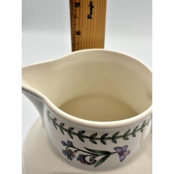 Portmeirion Botanic Garden 7 3/4" Coral Jug Pitcher Sweet William/Pansy England - Picture 7 of 8